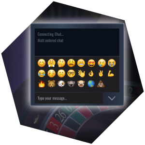 Online gambling live dealers chat feature