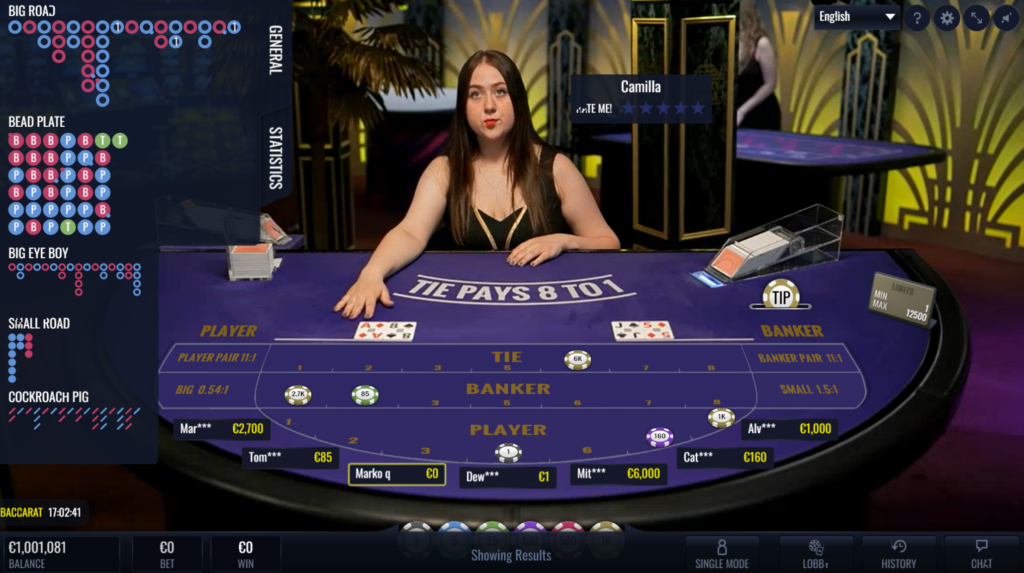 LuckyStreak live baccarat online casino