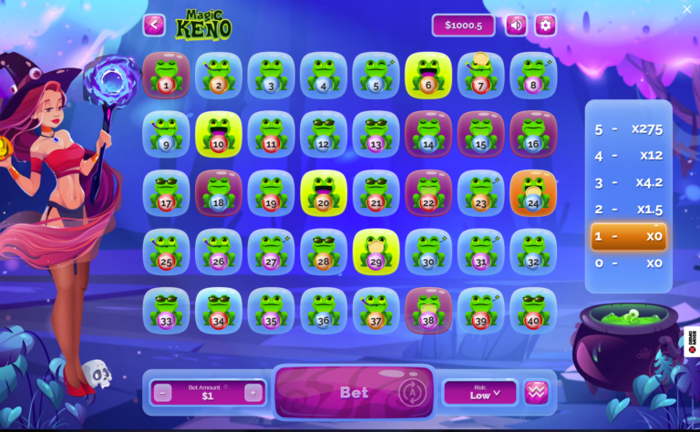 Turbo Games provably fair games software: Magic Keno