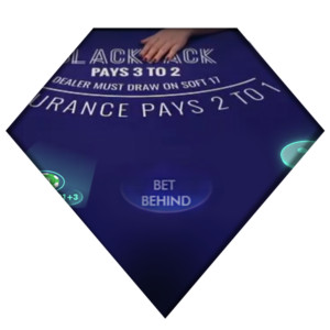 Live casino blackjack software: bet behind buttons