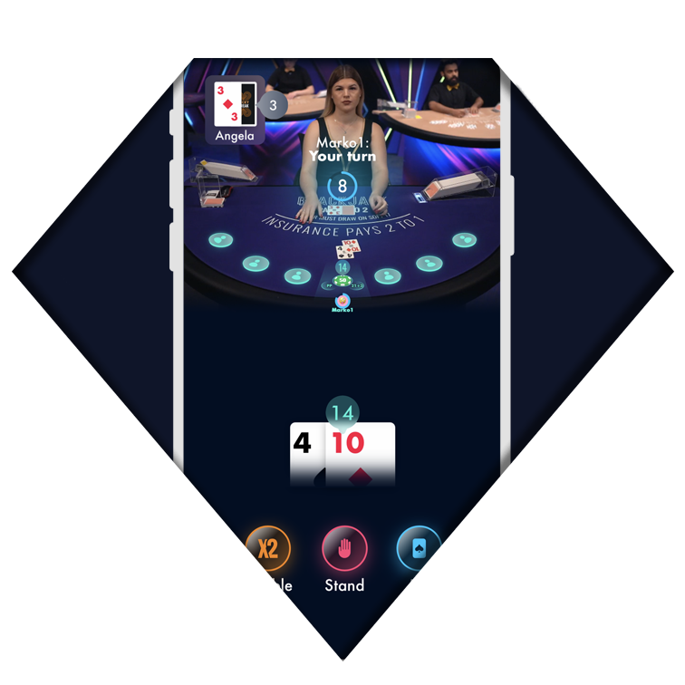 Live casino blackjack software: mobile gaming