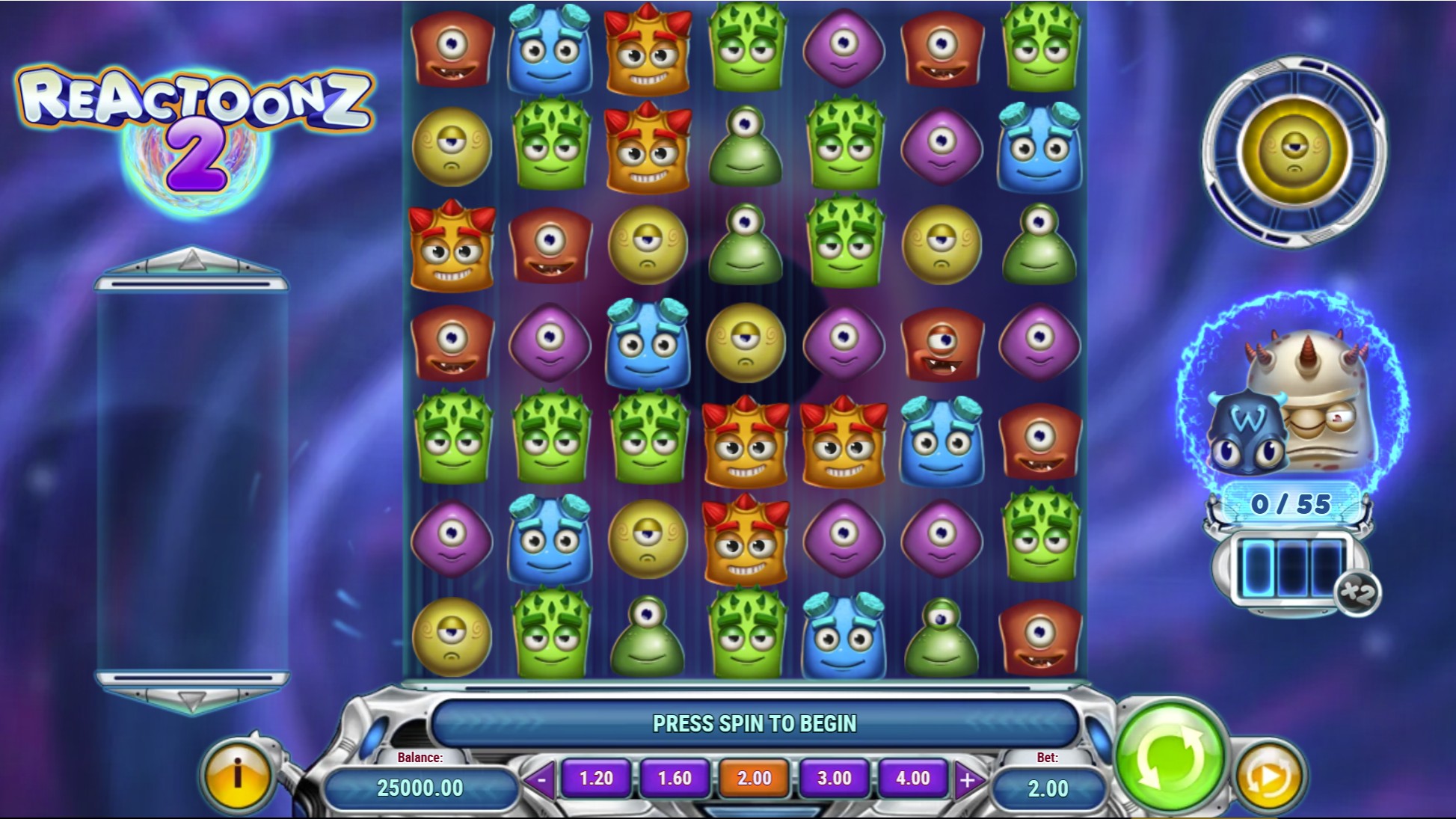 Playn' GO Reactoonz2 slot game