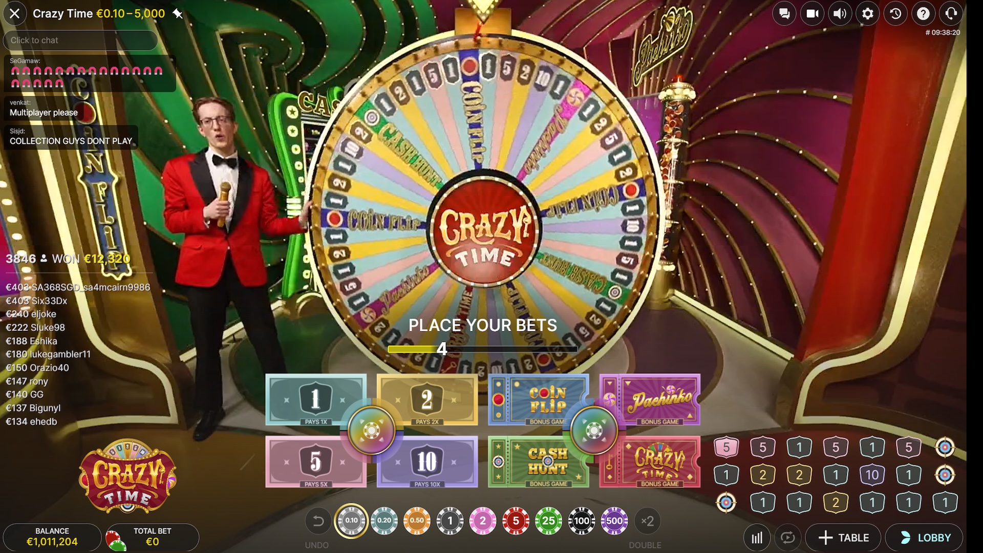 Evolution Gaming Crazy Time Gameshow