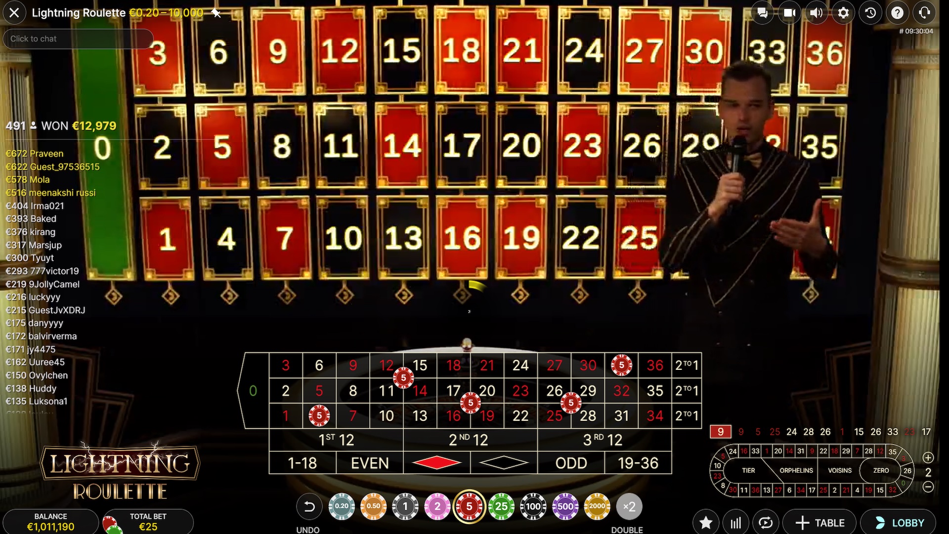 Evolution Gaming Lightning Roulette