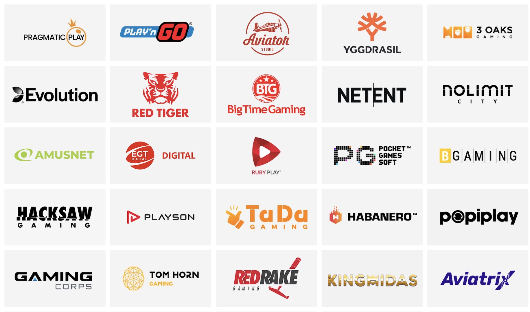 A selection of some of LuckyConnect's leading casino games providers